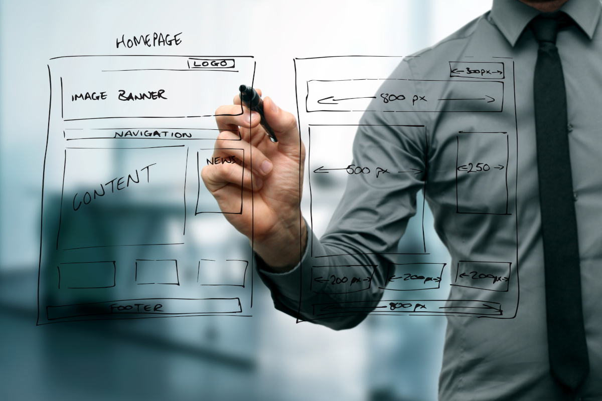 Sketch of website design